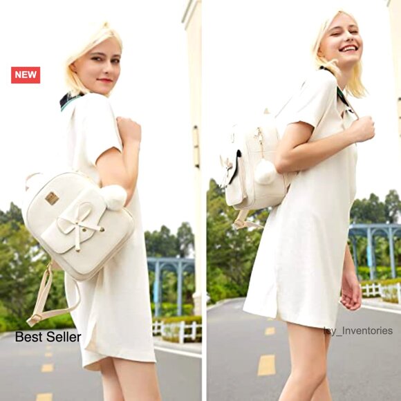 Mini Backpack Purse PU Leather 3-Piece Set Small Fashion Daypack